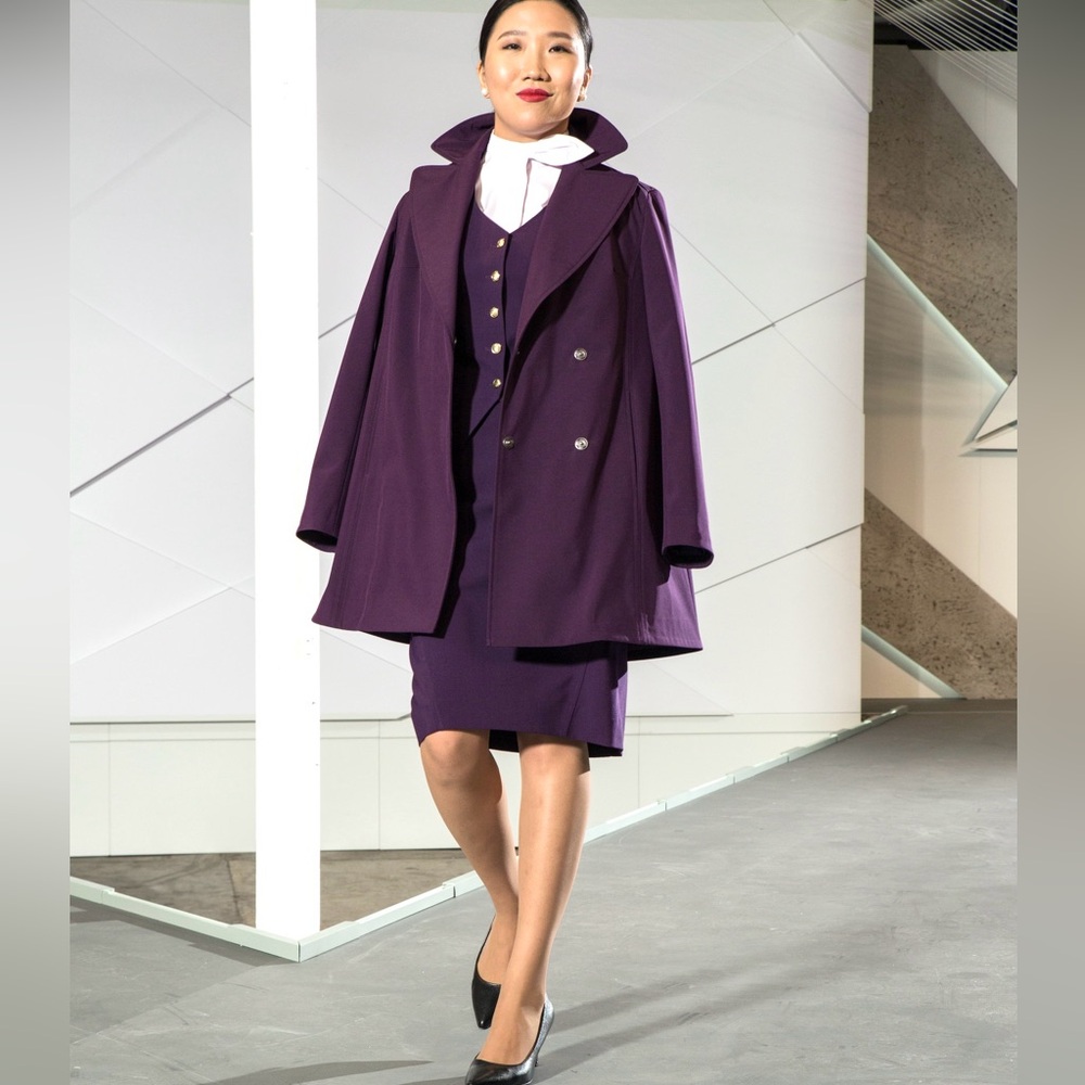Delta Airlines Zac Posen Plum Pencil Skirt